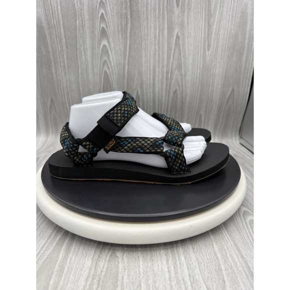 Teva Original Universal Mens Size 12 Chroma Olive Blue Print Outdoor Sandals NEW main image 4